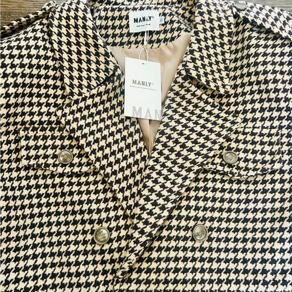 Men’s Classic Houndstooth Wool Double‑Breasted Jacket – XL - Picture 2 of 7